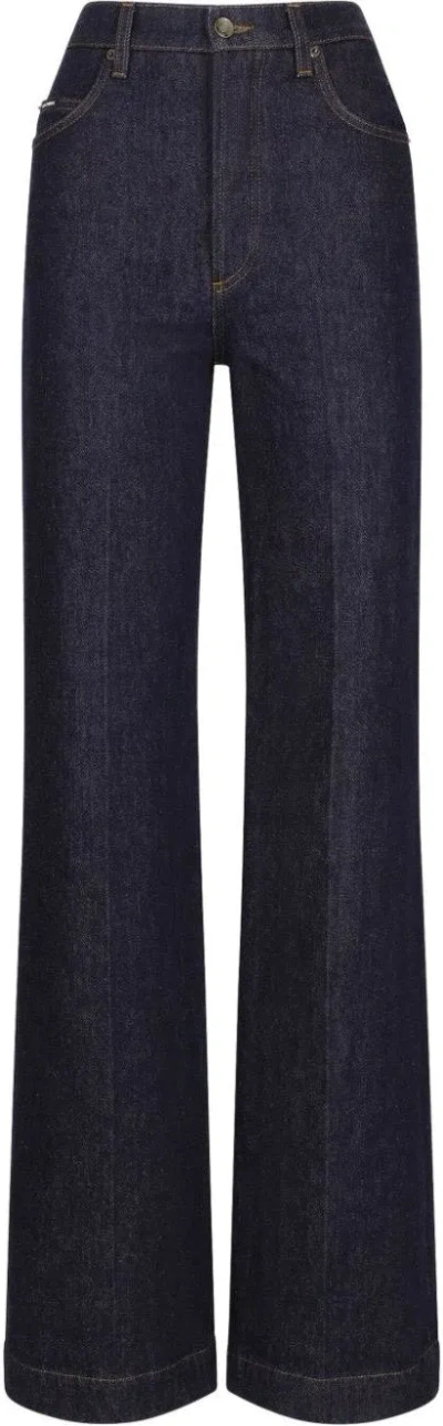 Dolce & Gabbana High-rise Flared Jeans In Black
