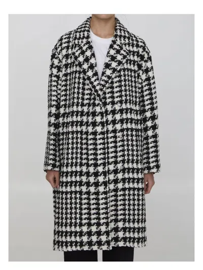 DOLCE & GABBANA WOMEN'S HOUNDSTOOTH COAT | SIZE 42 | F0E2FTFMMGX COLOR S8030