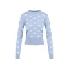 Dolce & Gabbana Light Blue Wool And Silk Jacquard Sweater In B0143