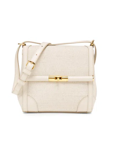 Dolce & Gabbana Women's Italian Tailoring Marlene Cotton Crossbody Bag In White