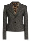 Dolce & Gabbana Jacket With Melange Effect Dolce E Gabbana In Gray