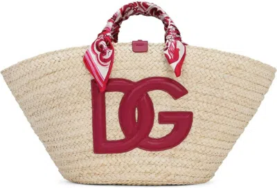 Dolce & Gabbana Women's Kendra Large Straw Tote Bag In Beige