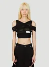 Dolce & Gabbana Women Kim Mesh Cross Over Top In Black
