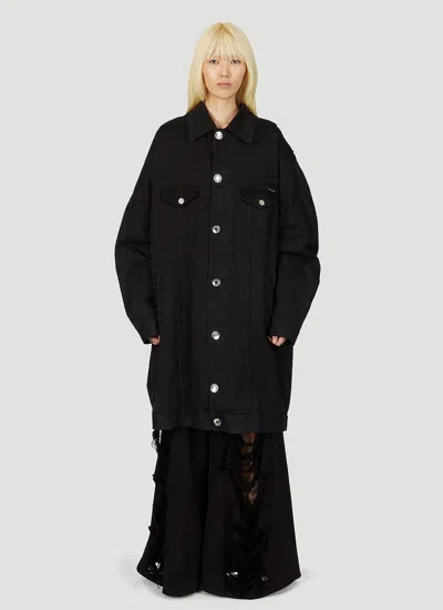 Dolce & Gabbana Women Kim Oversized Denim Coat In Black