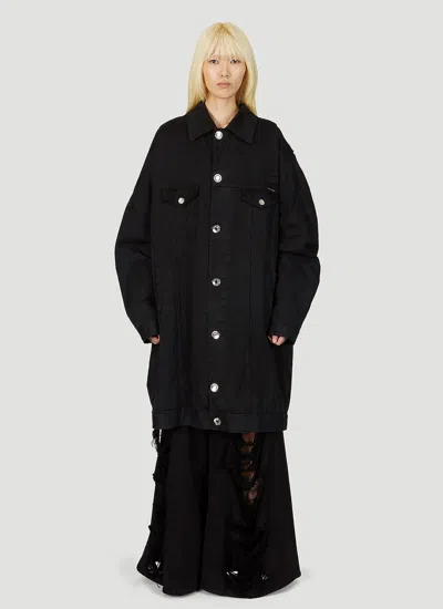 Dolce & Gabbana Women Kim Oversized Denim Coat In Black