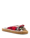Dolce & Gabbana Floral Espadrille Slides In Red Rose