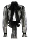 Dolce & Gabbana Lace Blouse With Bow Detail And Ruffle Cuffs