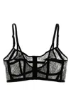 Dolce & Gabbana Sheer Lace Bra Adjustable Straps In Black