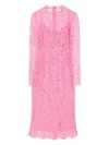 Dolce & Gabbana Midi Dress In Floral Cordonnet Lace