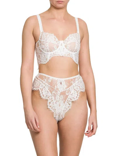 Dolce & Gabbana Women's Lace Longline Bra In White