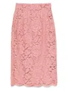 Dolce & Gabbana Lace Midi Skirt With Embroidered Logo