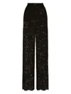 Dolce & Gabbana Flared-leg Lace Pants In Black
