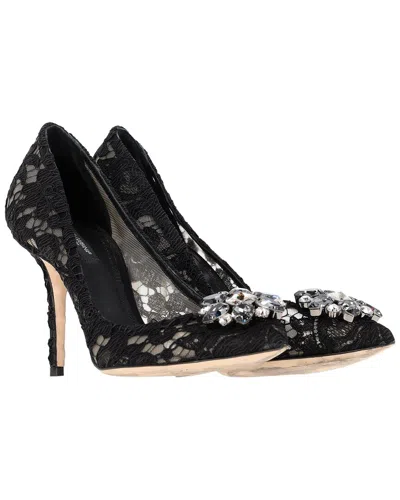 Pre-owned Dolce & Gabbana Women's Lace Rainbow Pump With Brooch (authentic Pre-loved)