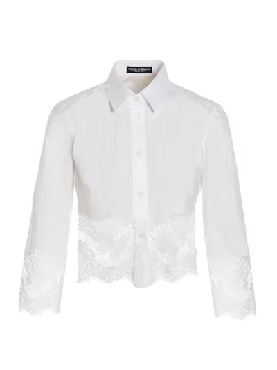 Dolce & Gabbana Women's Lace Shirt In White