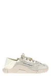 Dolce & Gabbana Nsl Lace-trimmed Low-top Sneakers In White