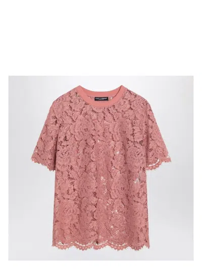 DOLCE & GABBANA WOMEN'S LACE T-SHIRT
