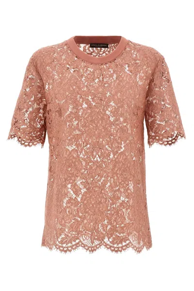 DOLCE & GABBANA DOLCE & GABBANA WOMEN LACE T-SHIRT