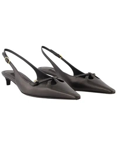 Dolce & Gabbana Women's Lambskin Slingback (authentic Pre-loved) In Gray