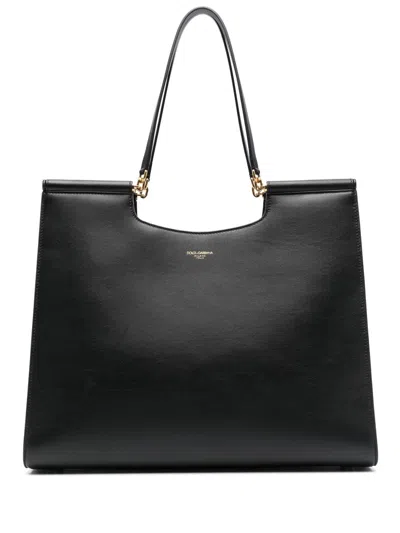 Dolce & Gabbana Women Sicily Large Leather Tote Bag In Multicolor