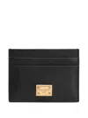 Dolce & Gabbana Women Leather Card Holder In Black
