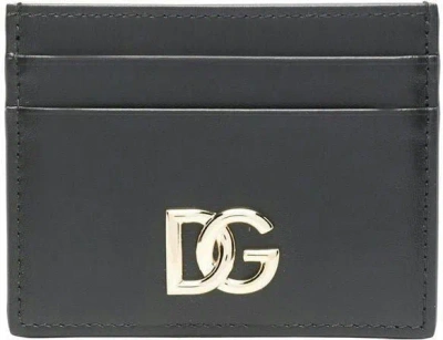 DOLCE & GABBANA WOMEN'S LEATHER CARD HOLDER