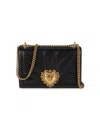 Dolce & Gabbana Large Devotion Shoulder Bag In Black