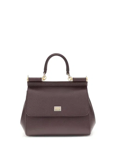 Dolce & Gabbana Women Leather Handbag In Brown