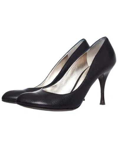 Pre-owned Dolce & Gabbana Women's Leather Pump (authentic Pre-loved) In Black