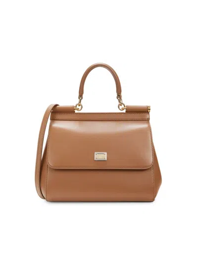 Dolce & Gabbana Women's Leather Shoulder Bag In Brown