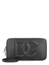 Dolce & Gabbana Black Leather Shoulder Bag With Logo In Black