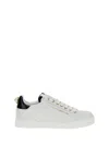 Dolce & Gabbana White Low Top Sneakers With Logo Lettering On The Tongue And Logo Detail On The Heel In Leather Woma