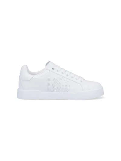 Dolce & Gabbana Women's Leather Sneakers In White