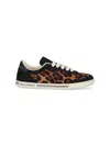 Dolce & Gabbana Saint Tropez Leo-print Light Sneakers In Brown