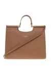 Dolce & Gabbana Women Leather Tote Bag With Top Handle In Brown