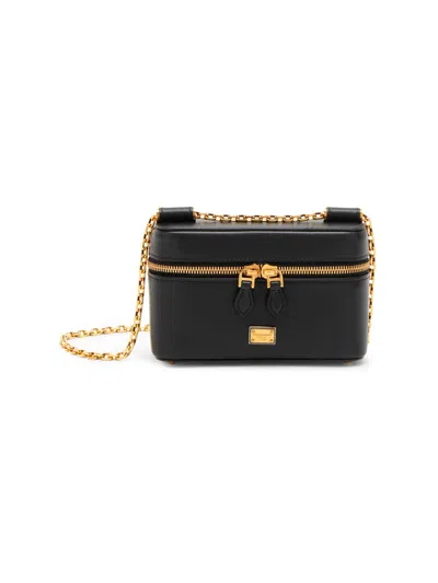 Dolce & Gabbana Women's Leather Vanity Bag In Black