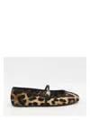 Dolce & Gabbana Multicolor Ballerinas In Cotton And Viscose With Leopard Print Women In Multicolor