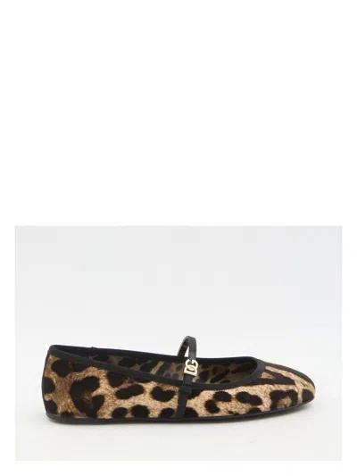 DOLCE & GABBANA WOMEN'S LEO PRINT BALLET FLATS | SIZE 36 | CB0246A6L96