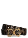 Dolce & Gabbana Leather Logo Belt In Multicolour