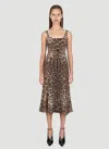 Dolce & Gabbana Women Leopard Print Midi Dress