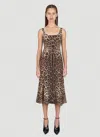 Dolce & Gabbana Calf-length Cady Dress In Brown