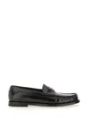 Dolce & Gabbana Dg Medallion Leather Classic Loafers In Black