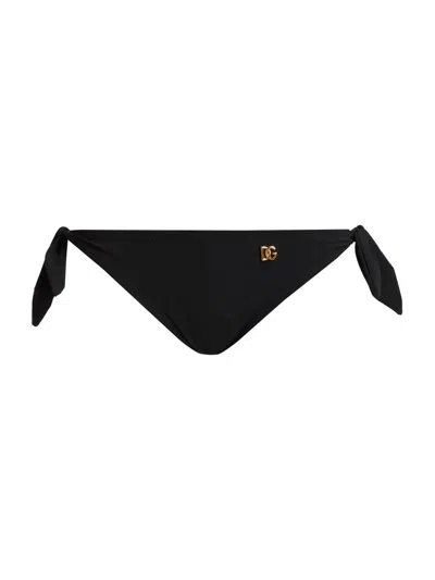 Dolce & Gabbana Women's Logo Bikini Bottom In Black