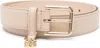 Dolce & Gabbana Leather Belt Adjustable Round Tip In Pink & Purple