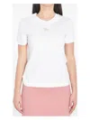 Dolce & Gabbana White T-shirt With Dg Logo On The Front Finished With Rhinestones In White