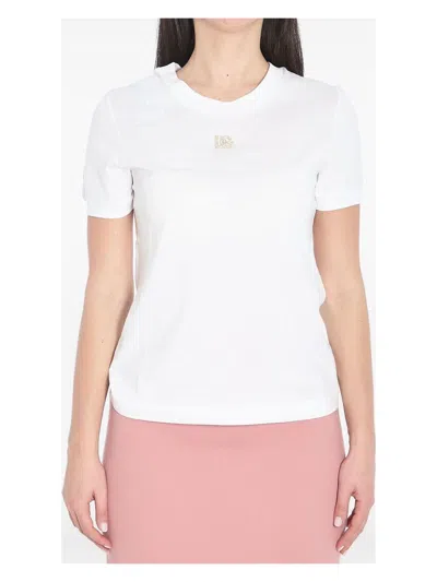 DOLCE & GABBANA WOMEN'S LOGO COTTON T-SHIRT