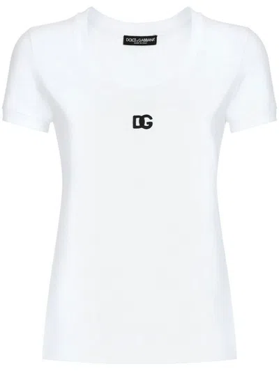 DOLCE & GABBANA WOMEN'S LOGO COTTON T-SHIRT