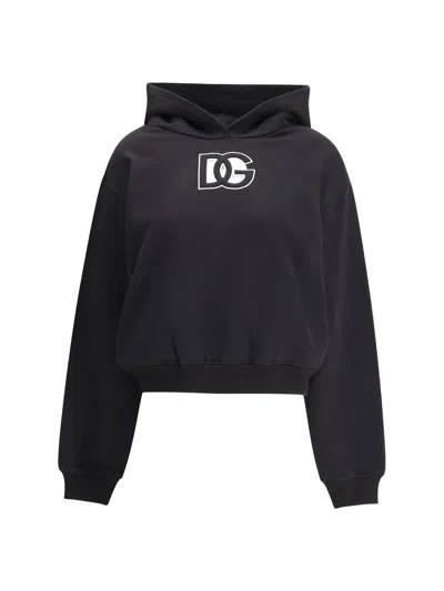 DOLCE & GABBANA DOLCE & GABBANA WOMEN LOGO HOODED SWEATSHIRT