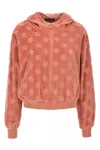 Dolce & Gabbana Pink Chenille Jacquard Hoodie In Pink