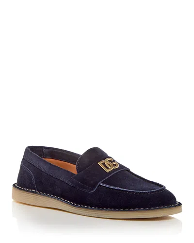 Dolce & Gabbana Women's Logo Loafers In Blue