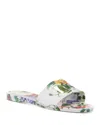 Dolce & Gabbana Women's Logo Pool Slide Sandals In Mix Floral